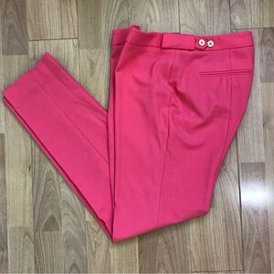 New WOT Calvin Klein Barbie Pink Trousers with Gold Button Detail size 2